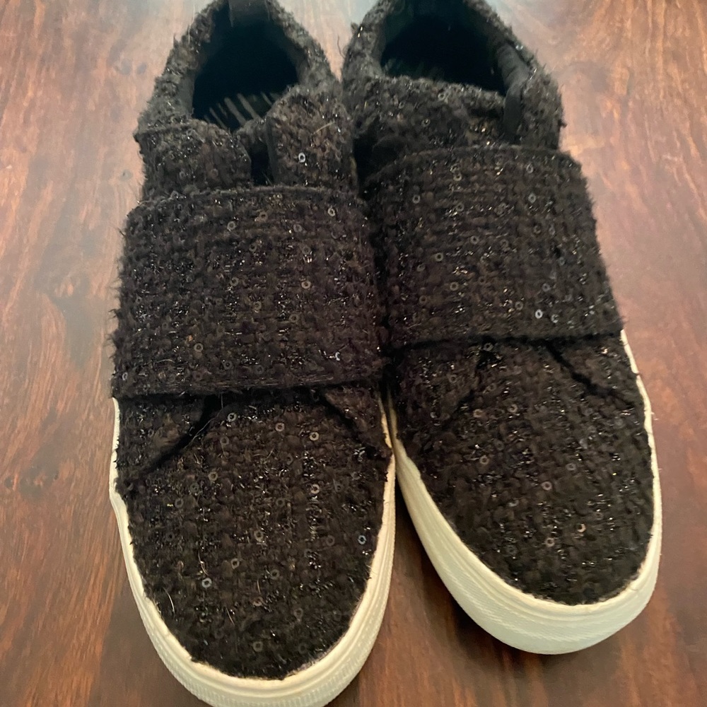 Sparkly Black Tennis Shoes